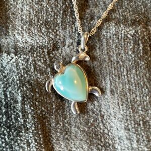 Marahlago Larimar turtle pendant necklace